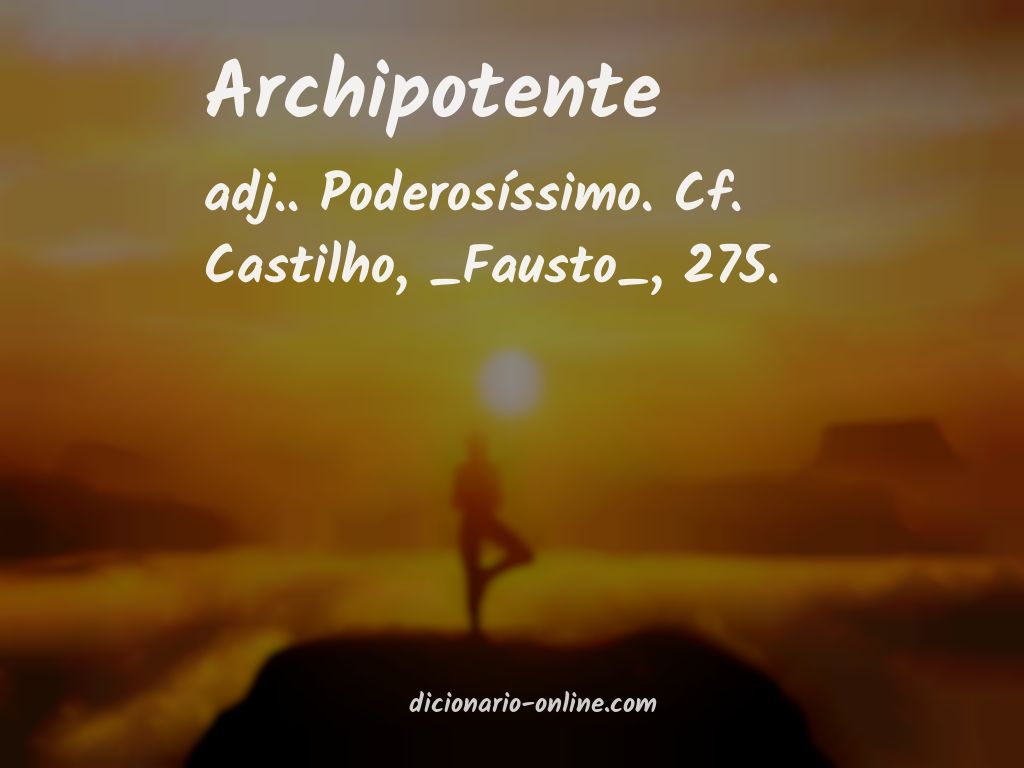 Significado de archipotente