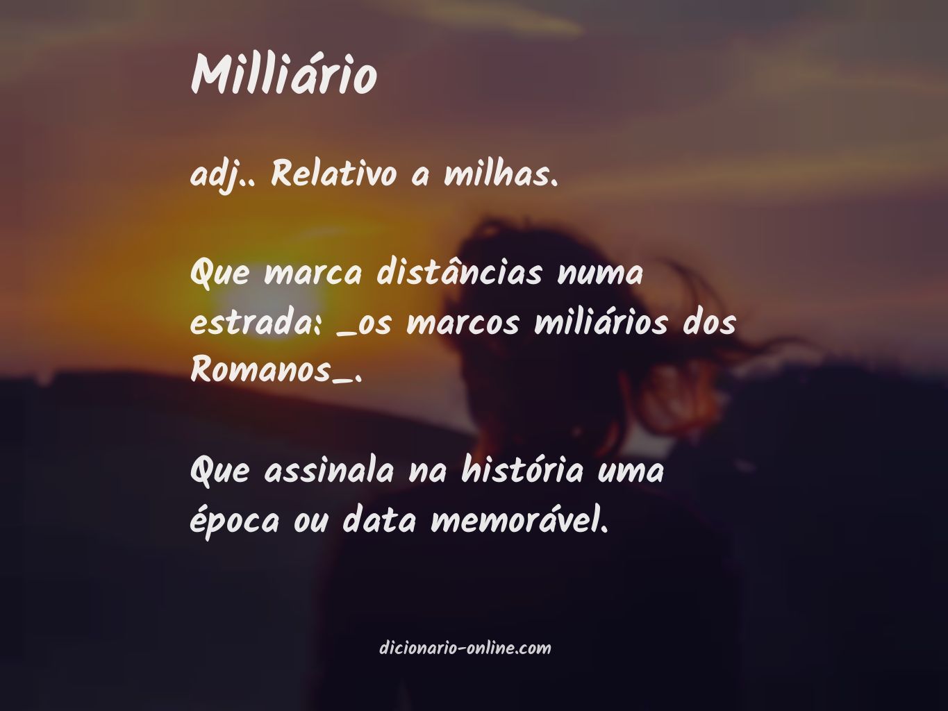 Significado de milliário