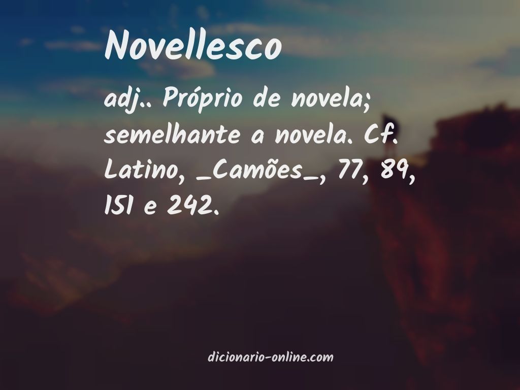 Significado de novellesco