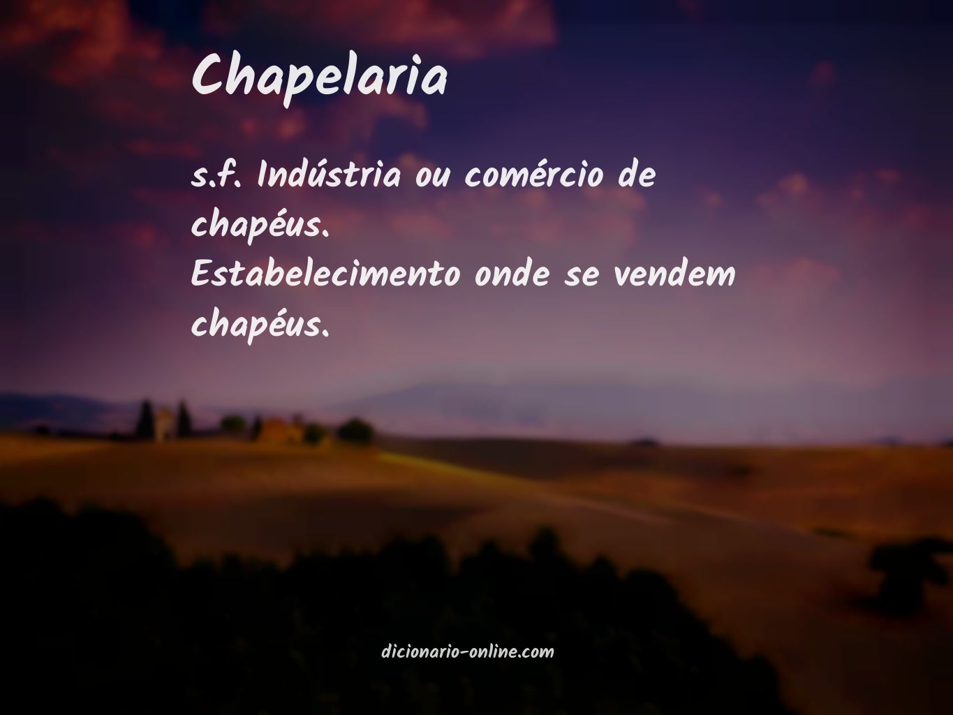 Significado de chapelaria