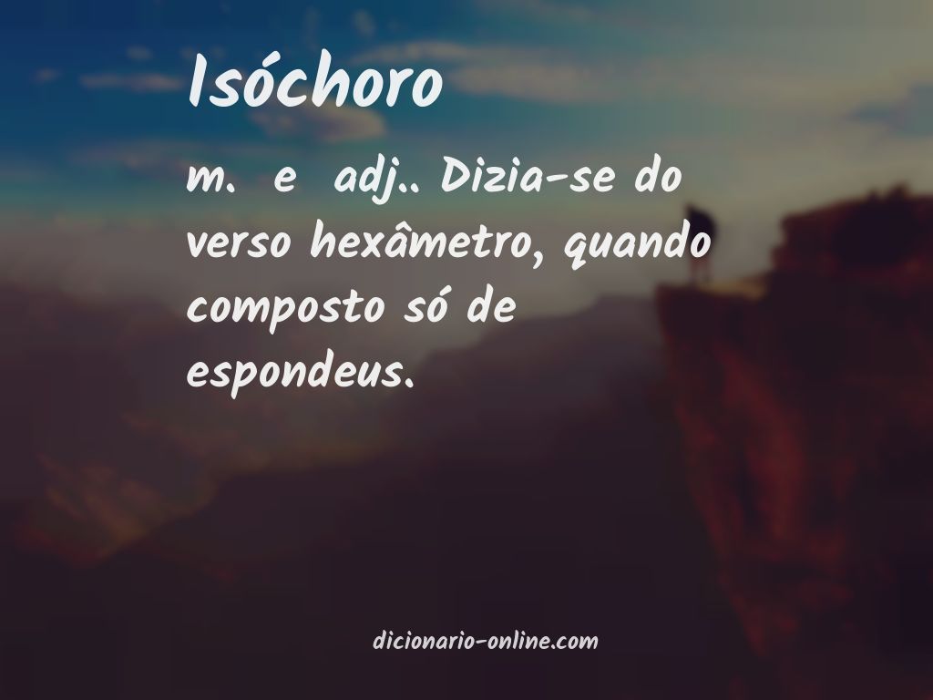 Significado de isóchoro