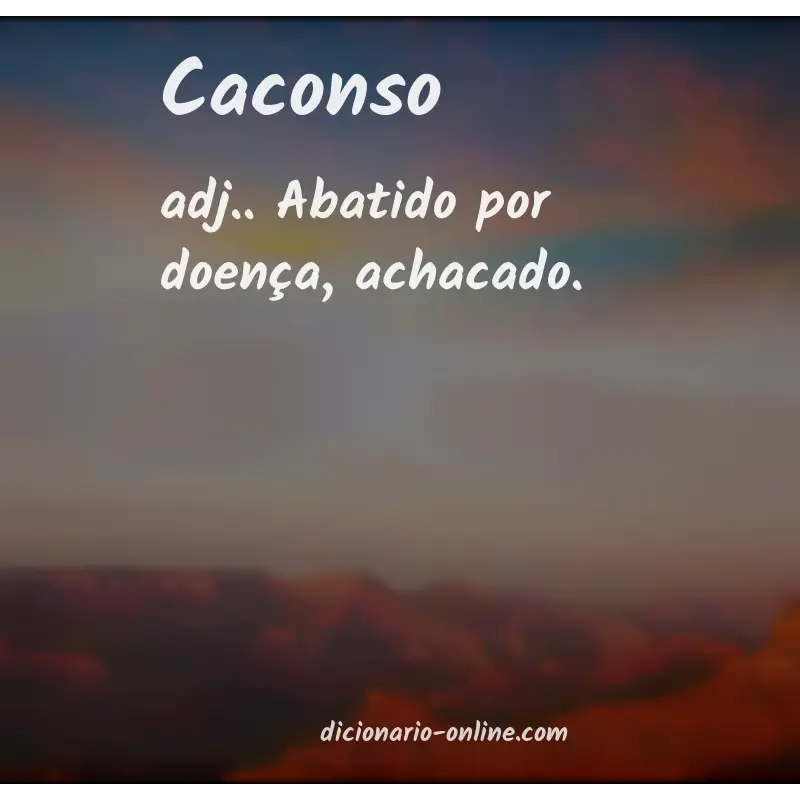 Significado de caconso