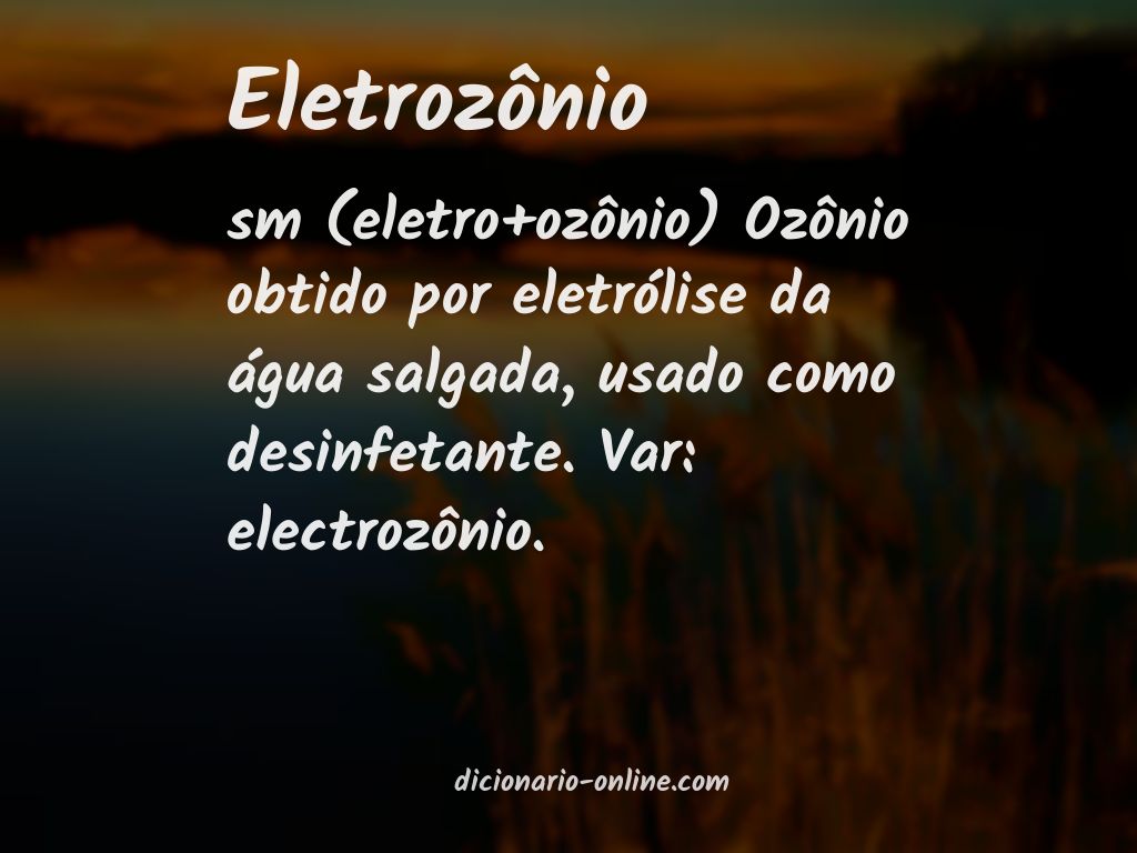 Significado de eletrozônio