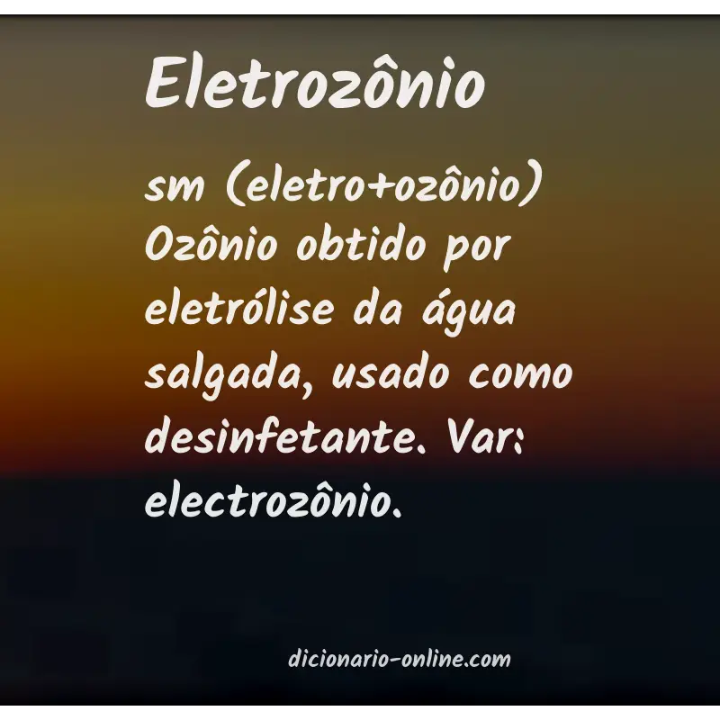 Significado de eletrozônio