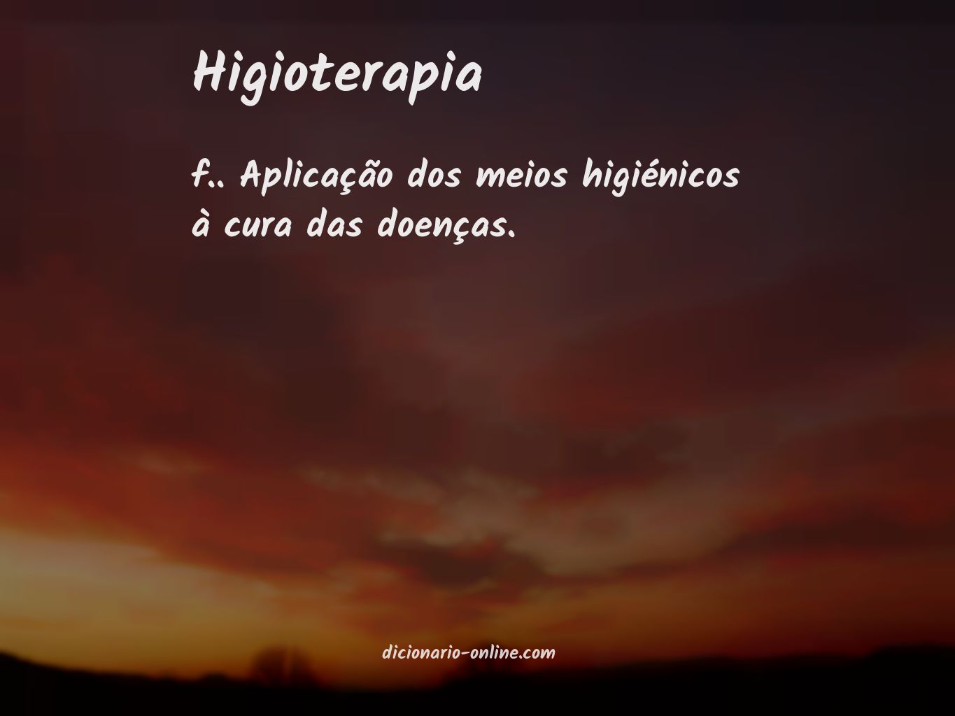 Significado de higioterapia