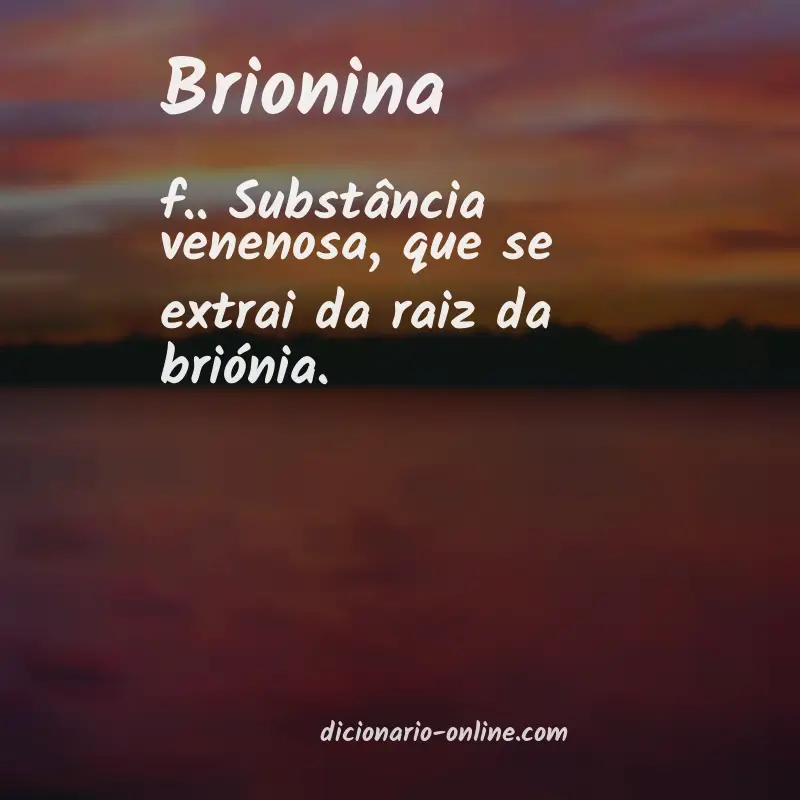 Significado de brionina