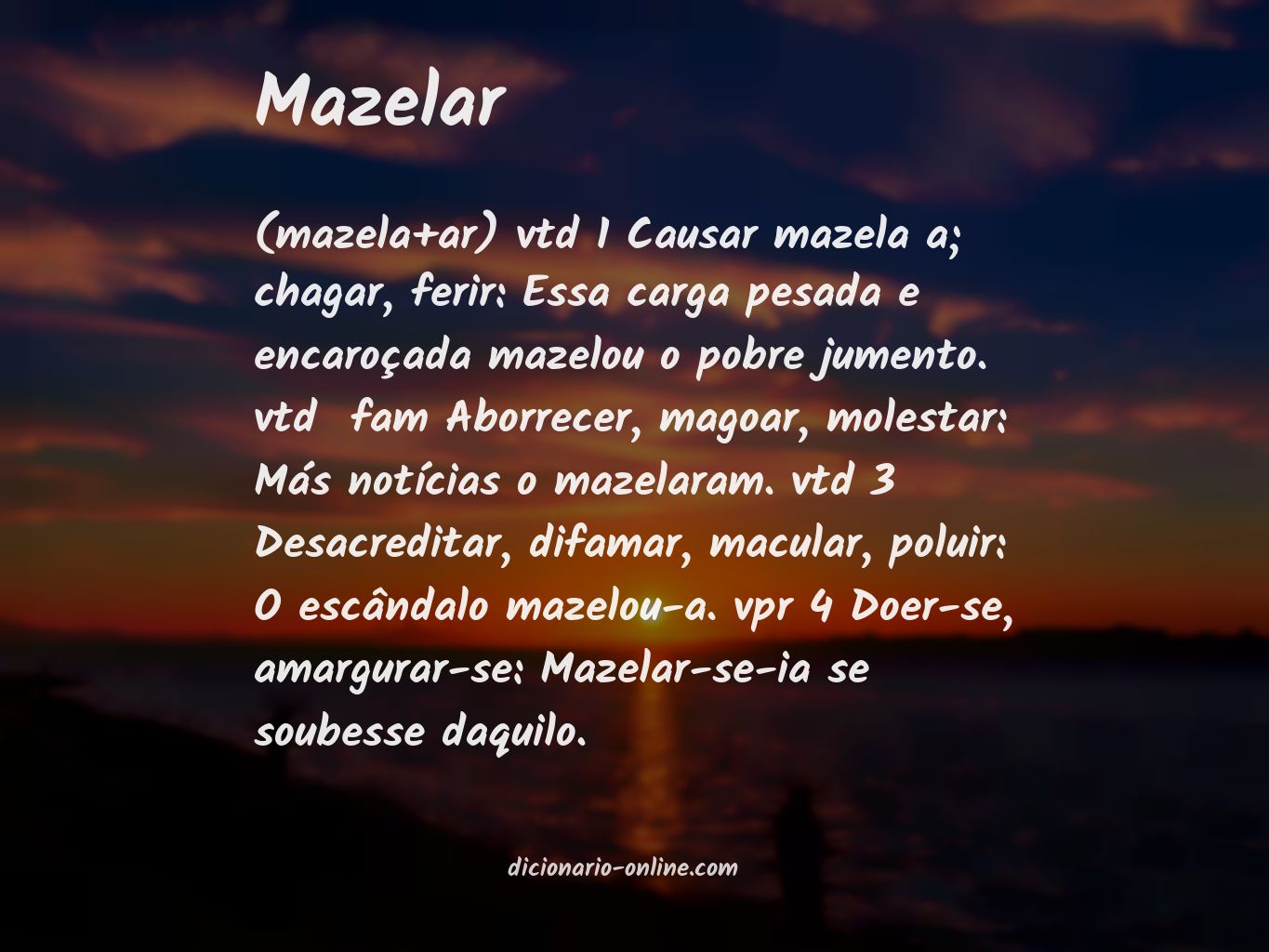 Significado de mazelar