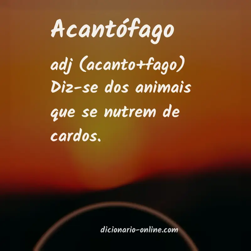 Significado de acantófago