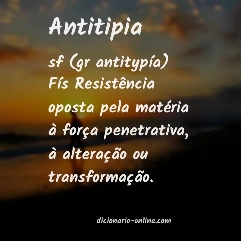Significado de antitipia
