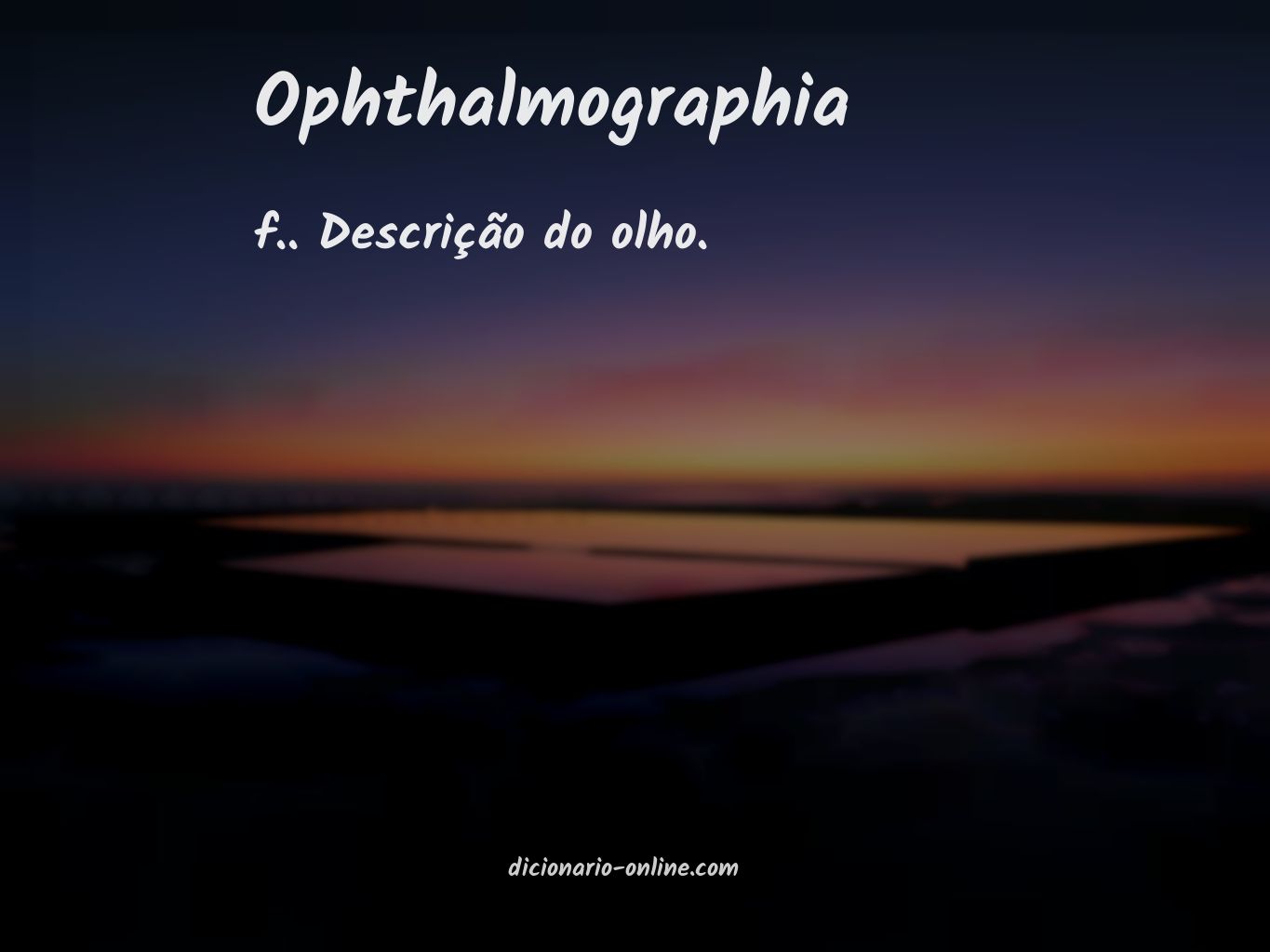 Significado de ophthalmographia