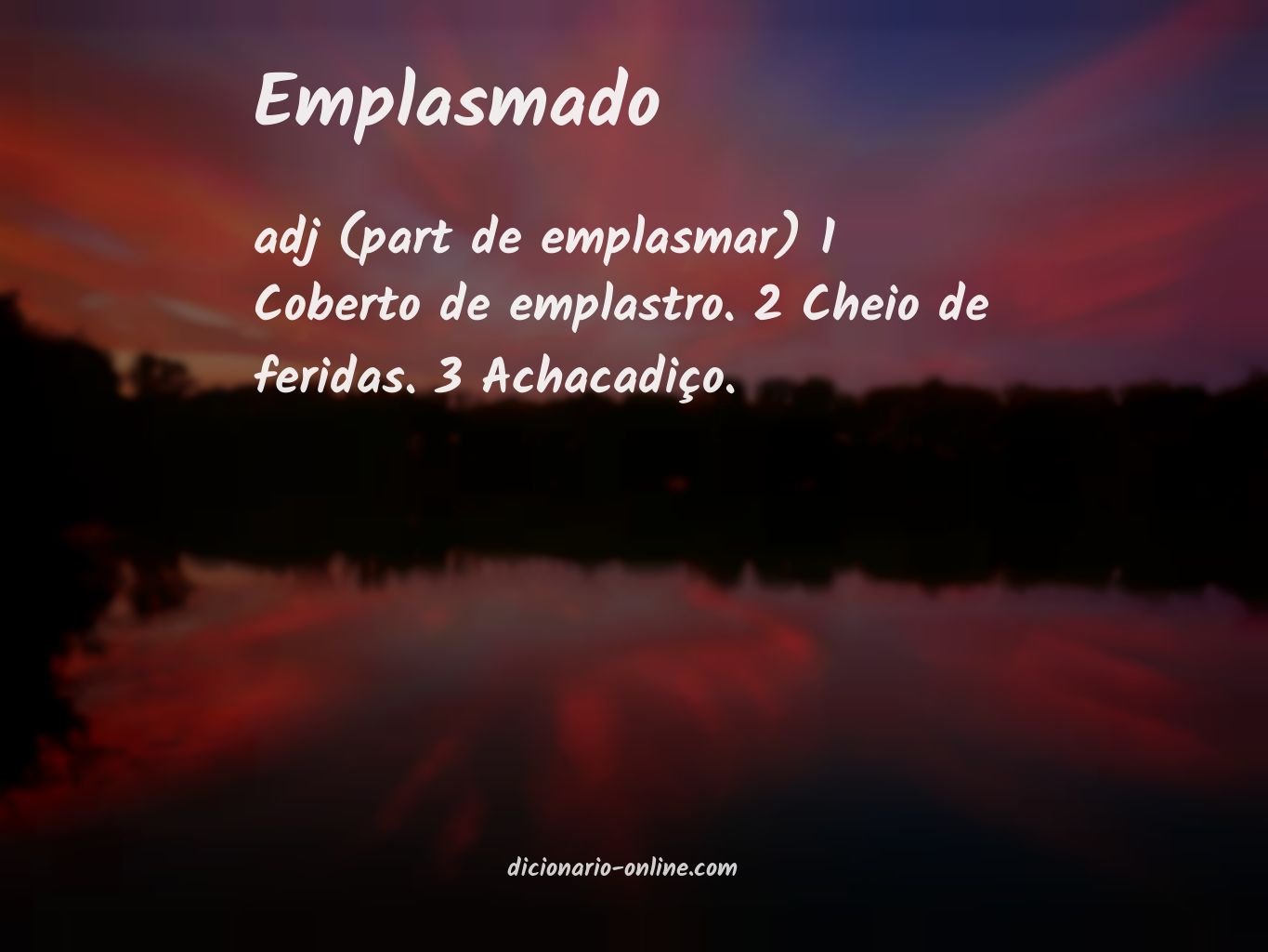 Significado de emplasmado