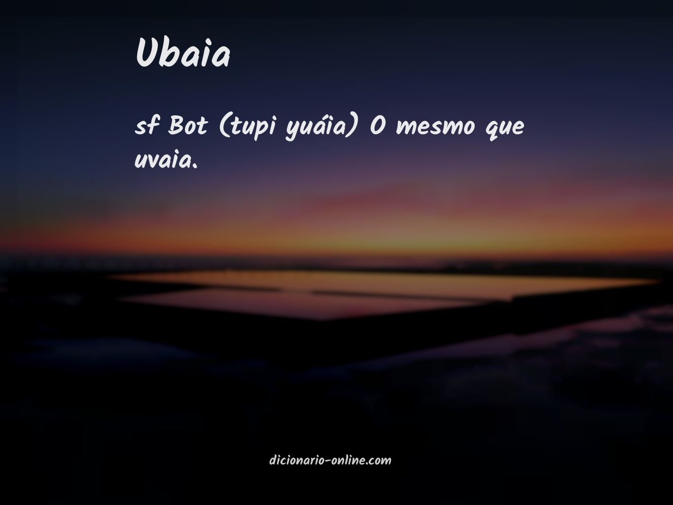 Significado de ubaia