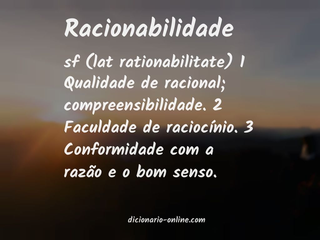 Significado de racionabilidade