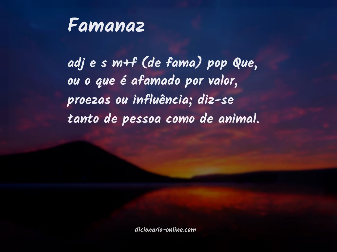 Significado de famanaz