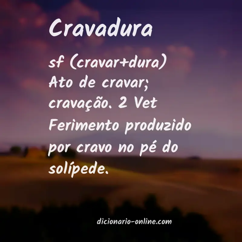 Significado de cravadura