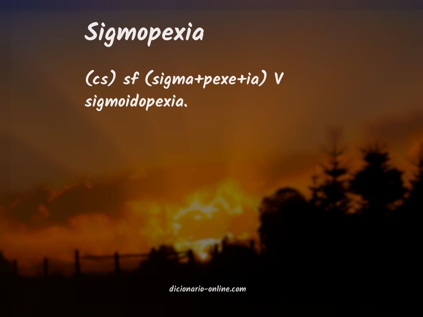 Significado de sigmopexia