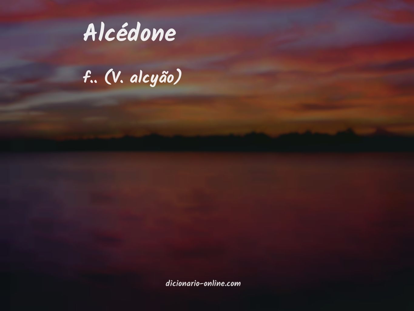 Significado de alcédone