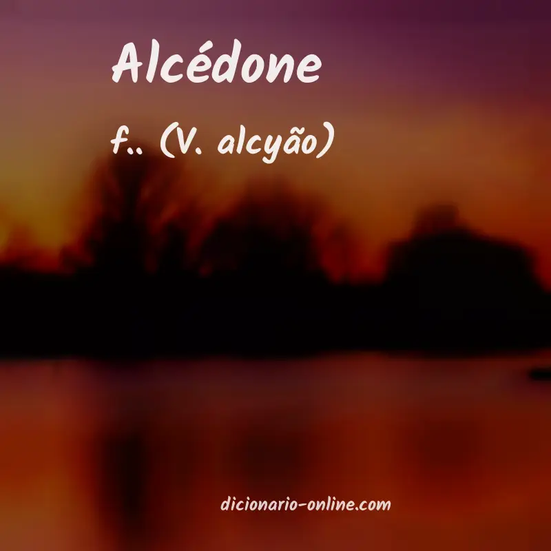Significado de alcédone