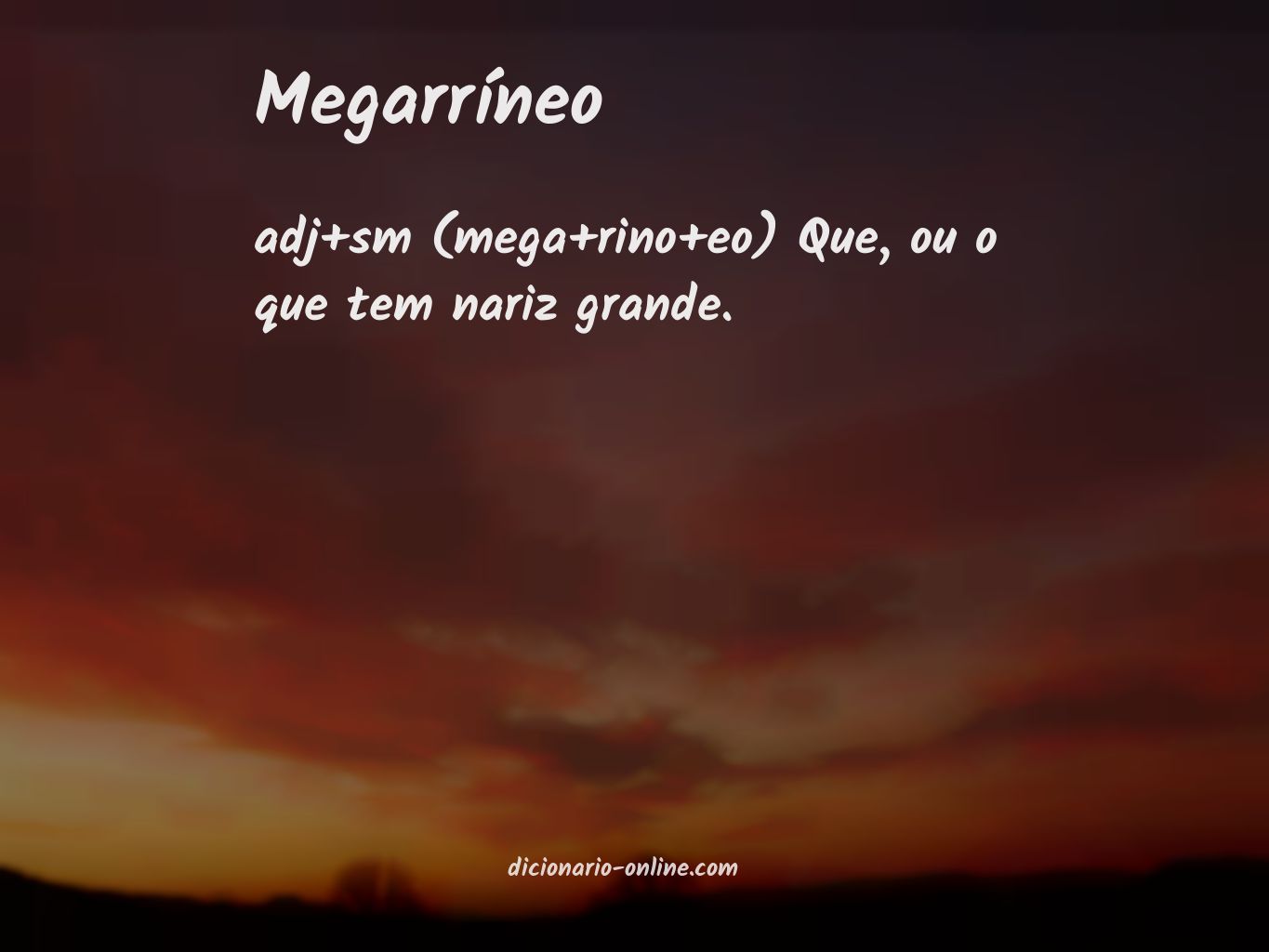 Significado de megarríneo