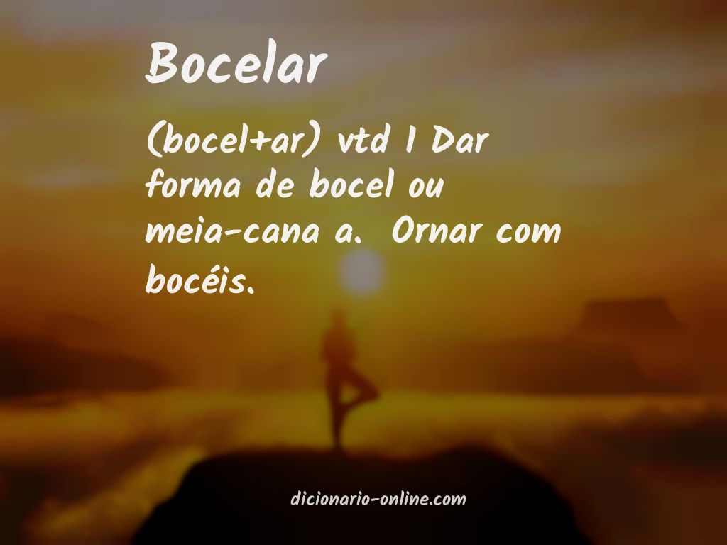 Significado de bocelar