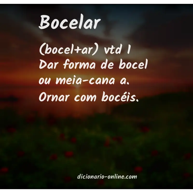 Significado de bocelar