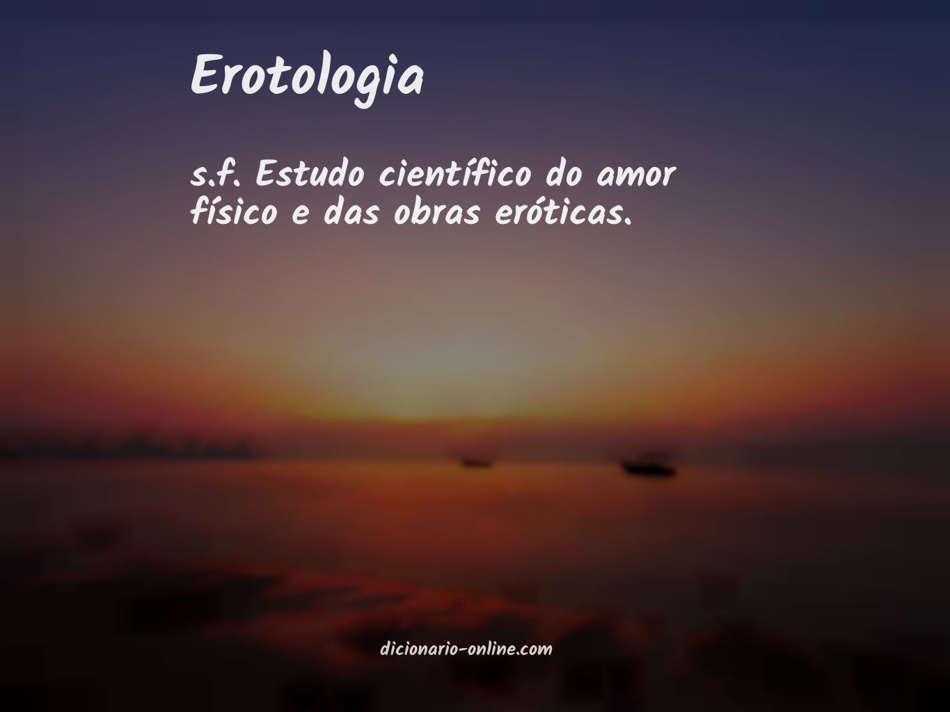 Significado de erotologia