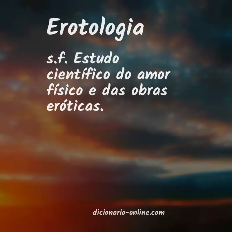 Significado de erotologia