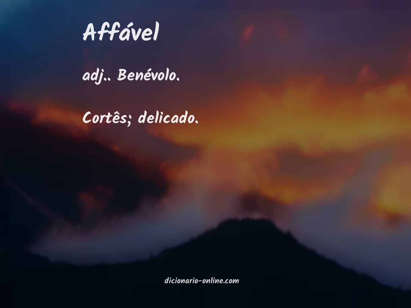 Significado de affável