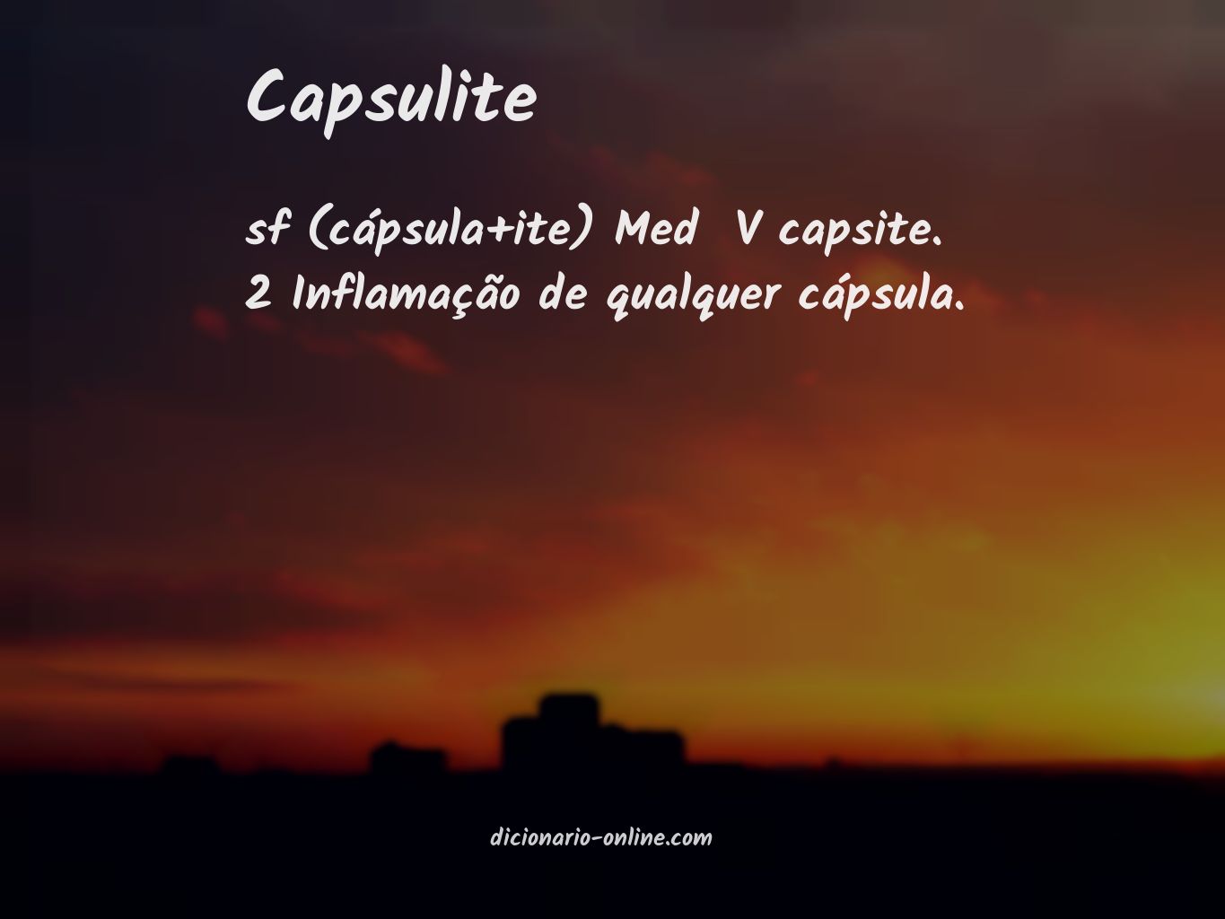 Significado de capsulite