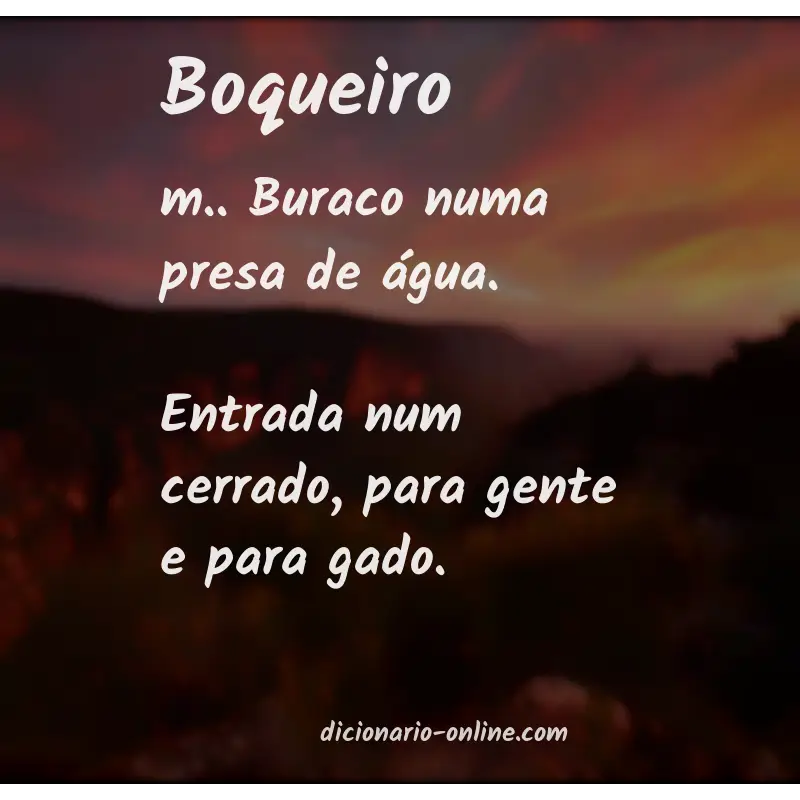 Significado de boqueiro