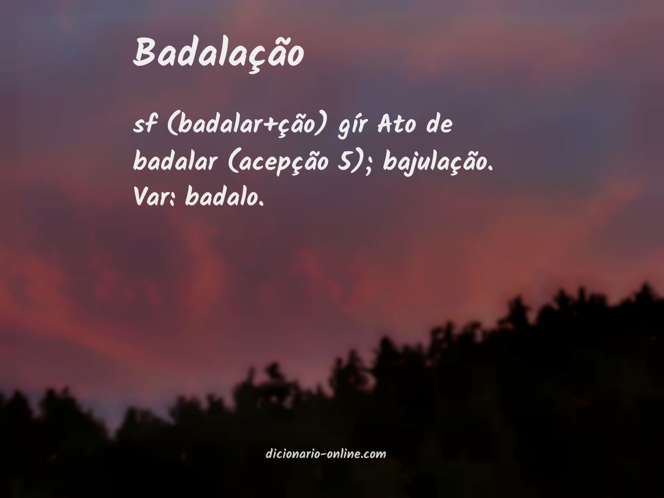 Significado de badalação