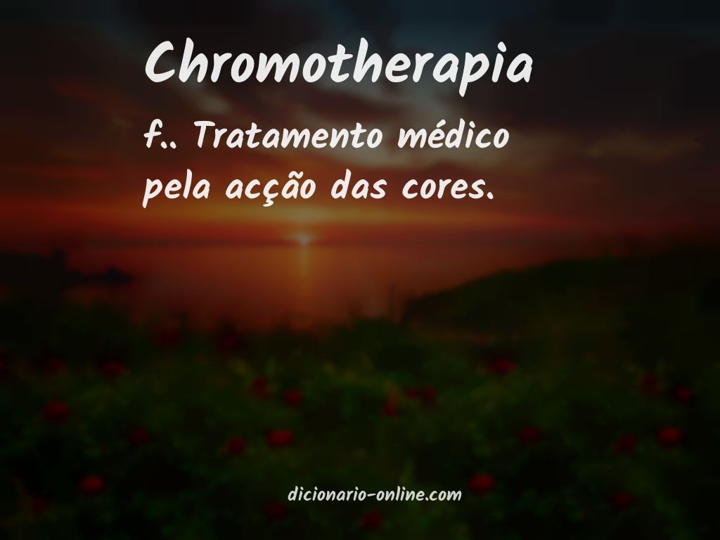 Significado de chromotherapia