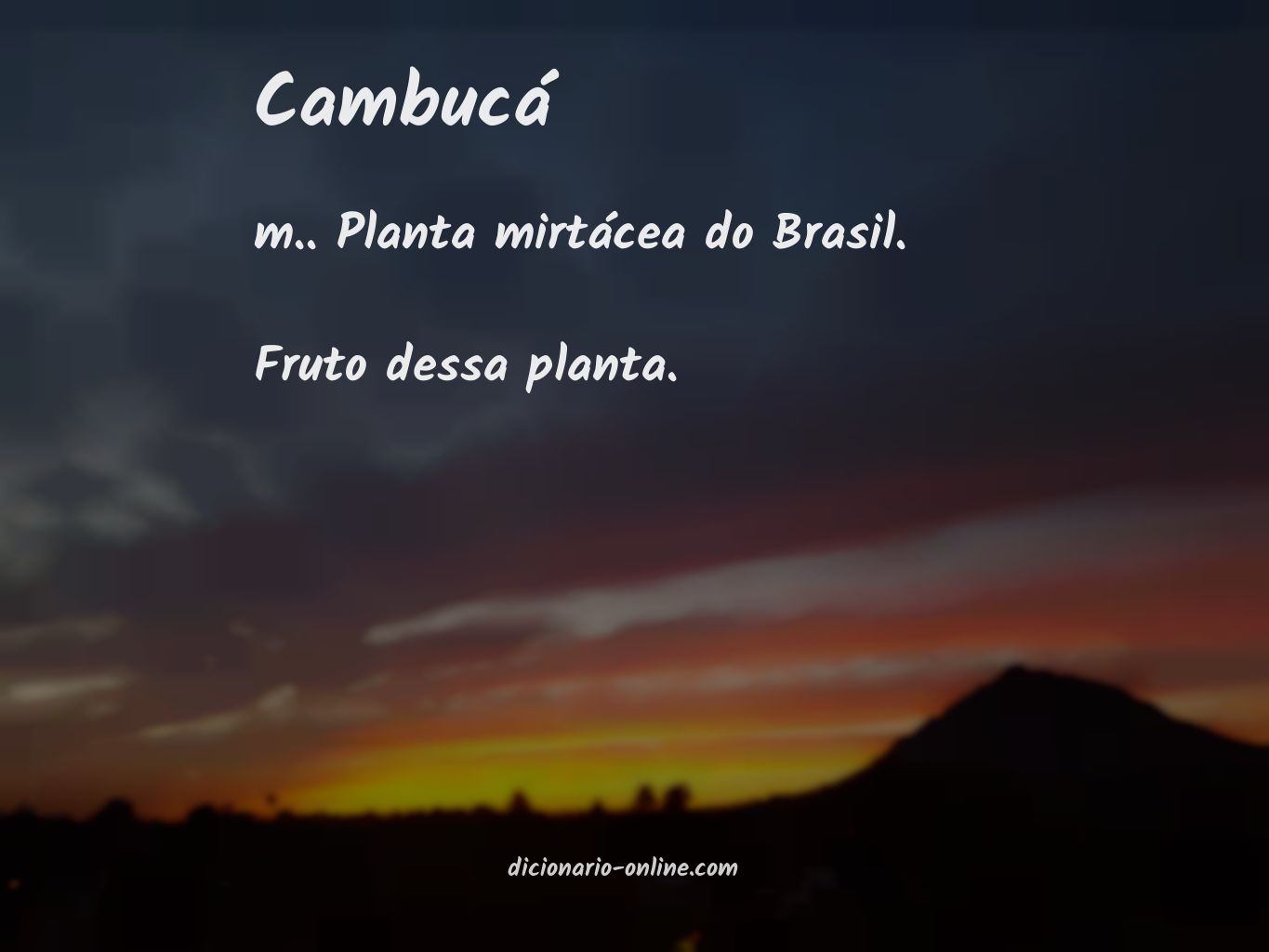 Significado de cambucá