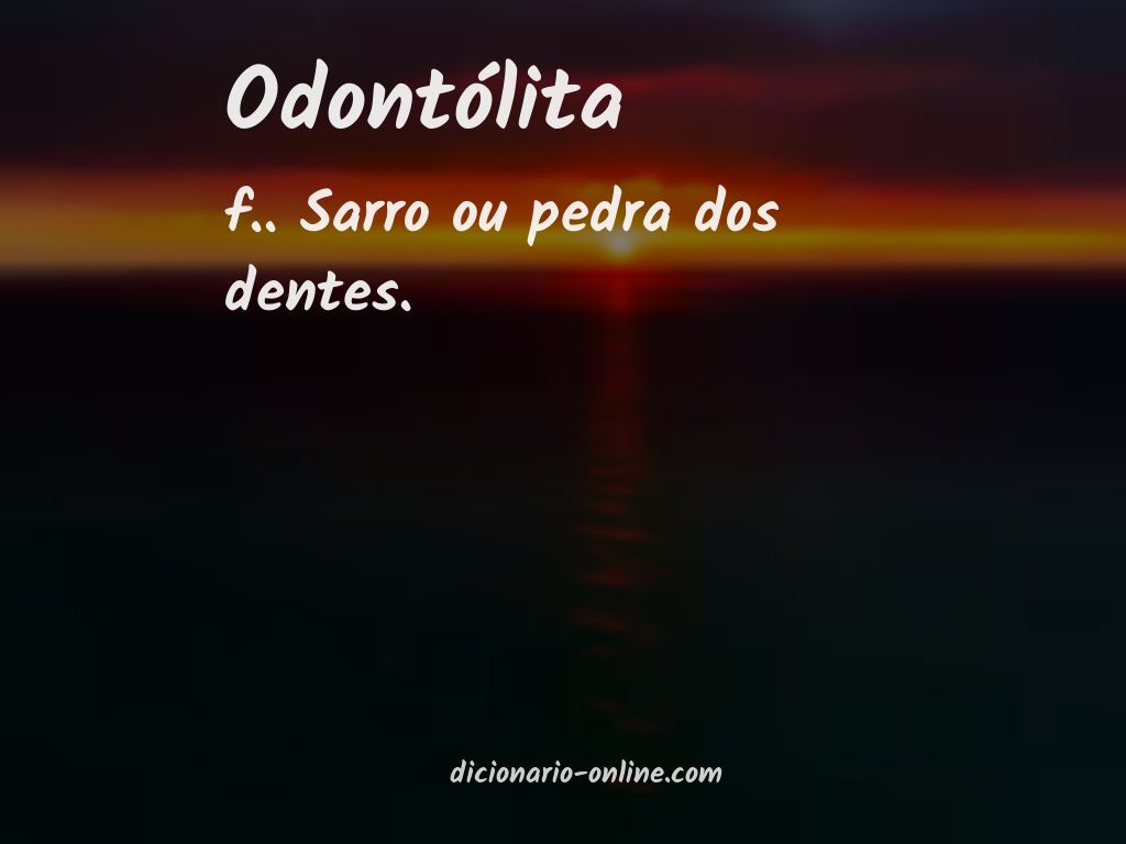 Significado de odontólita