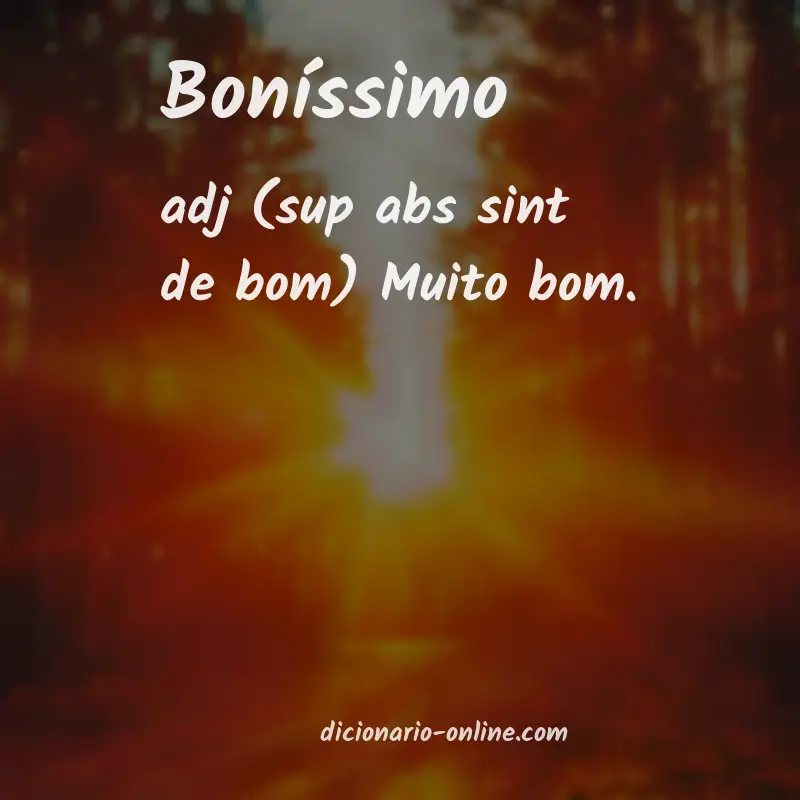 Significado de boníssimo