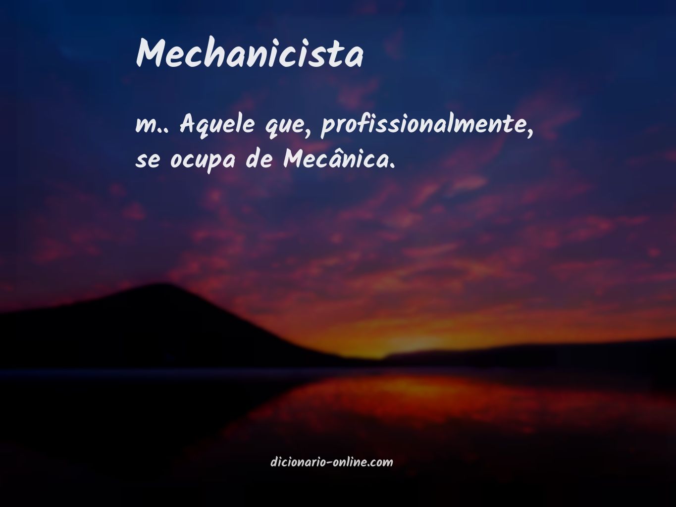 Significado de mechanicista