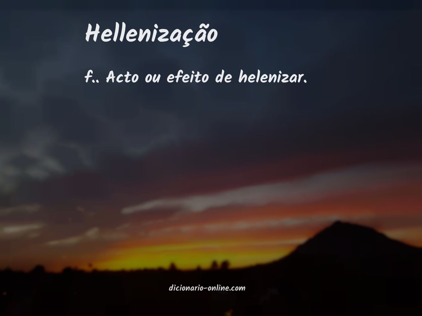 Significado de hellenização