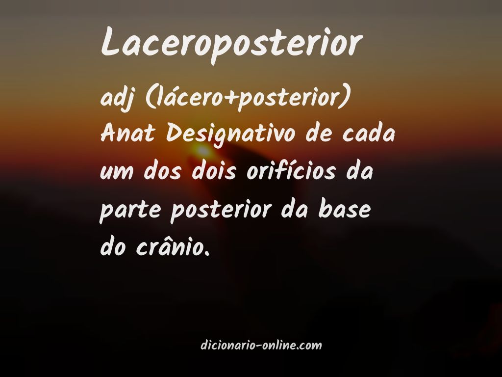 Significado de laceroposterior