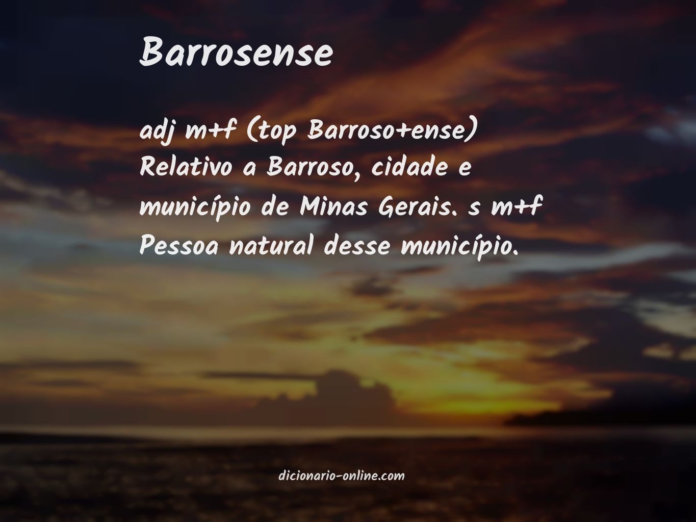 Significado de barrosense