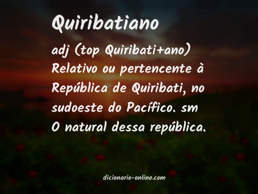 Significado de quiribatiano