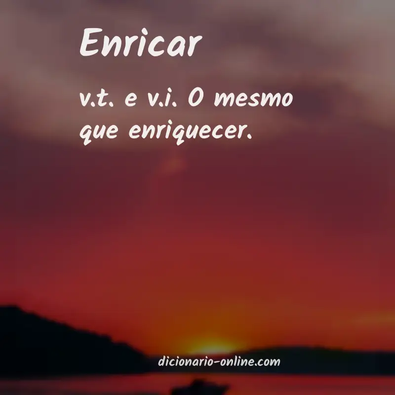 Significado de enricar
