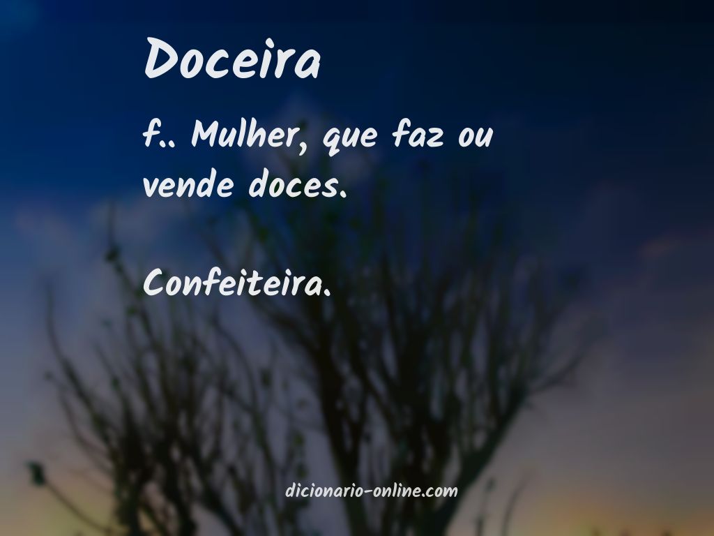 Significado de doceira