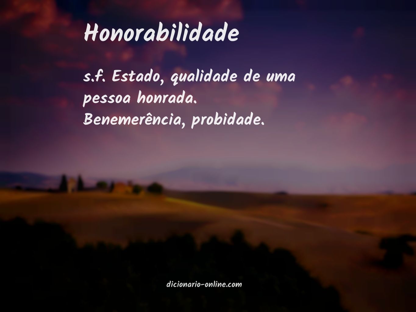 Significado de honorabilidade