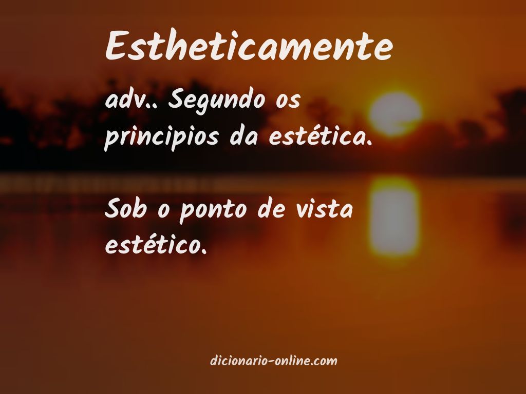 Significado de estheticamente