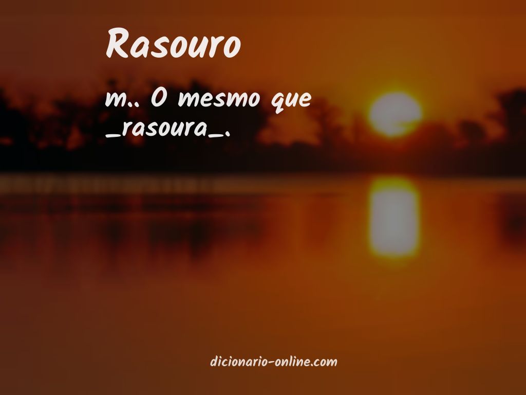 Significado de rasouro