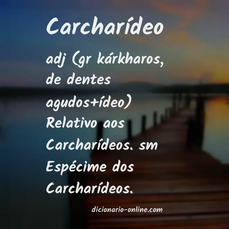 Significado de carcharídeo