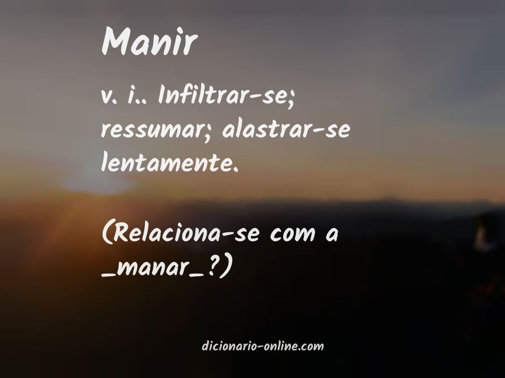 Significado de manir