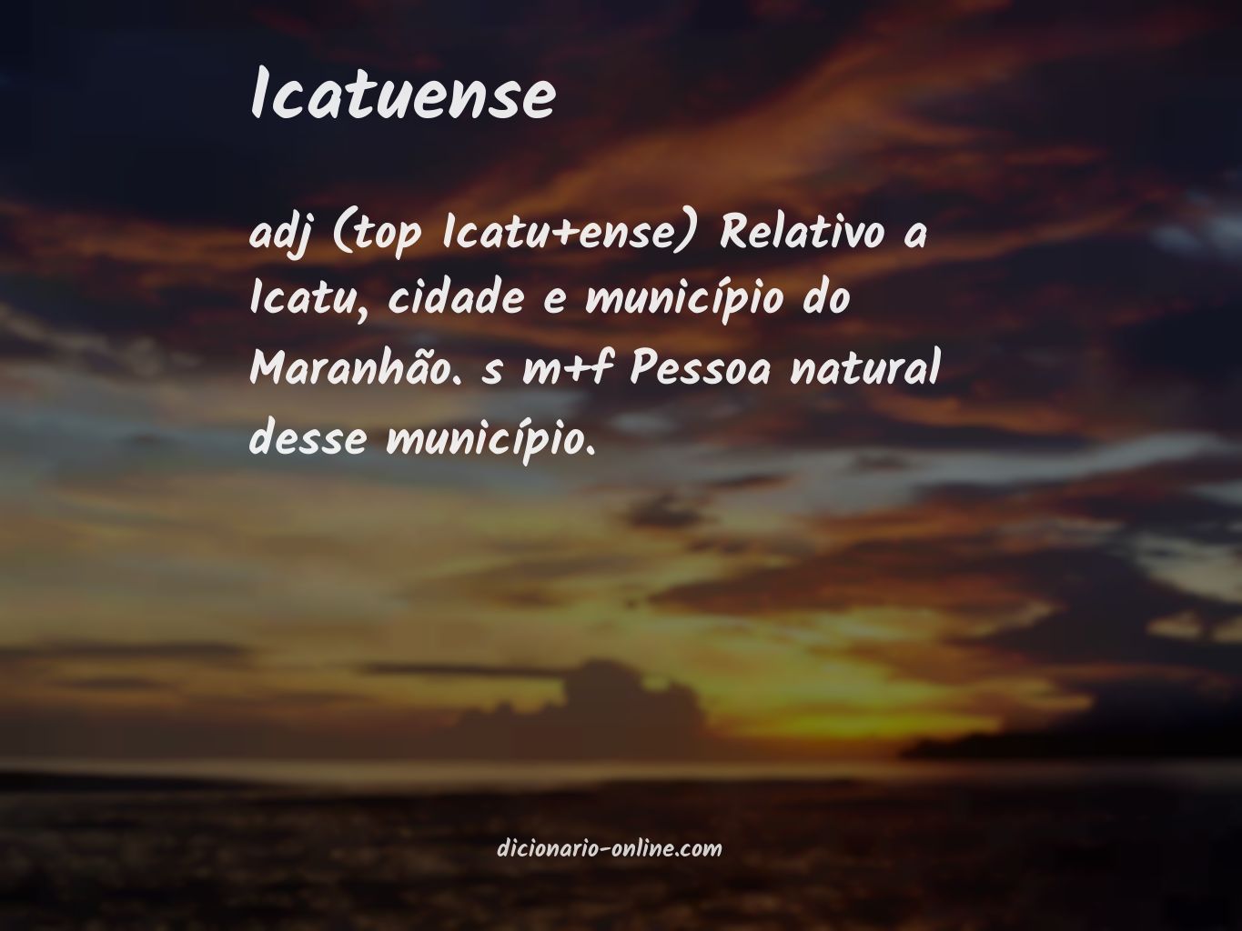 Significado de icatuense