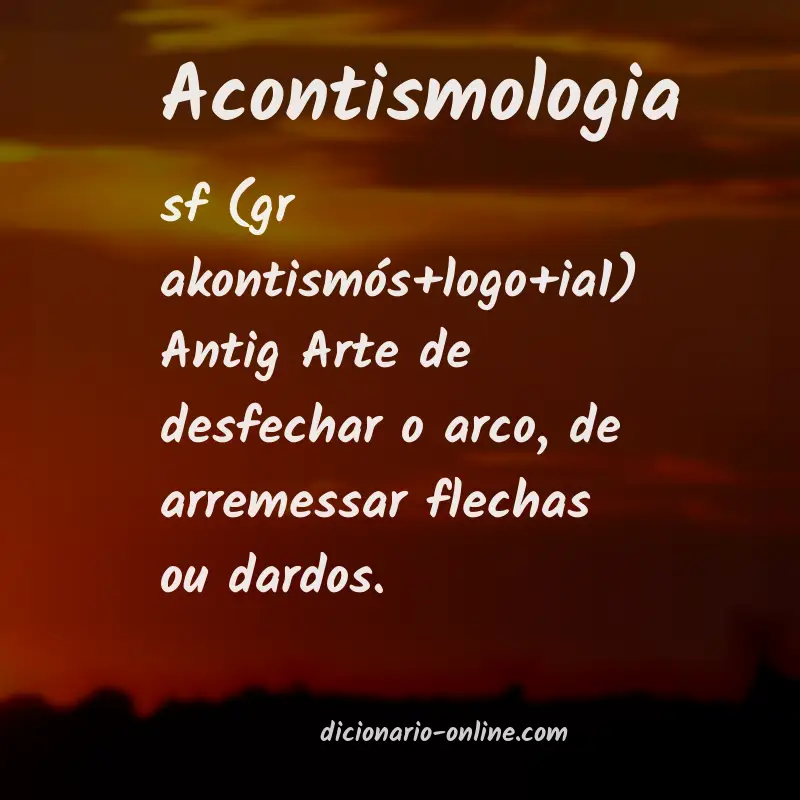 Significado de acontismologia