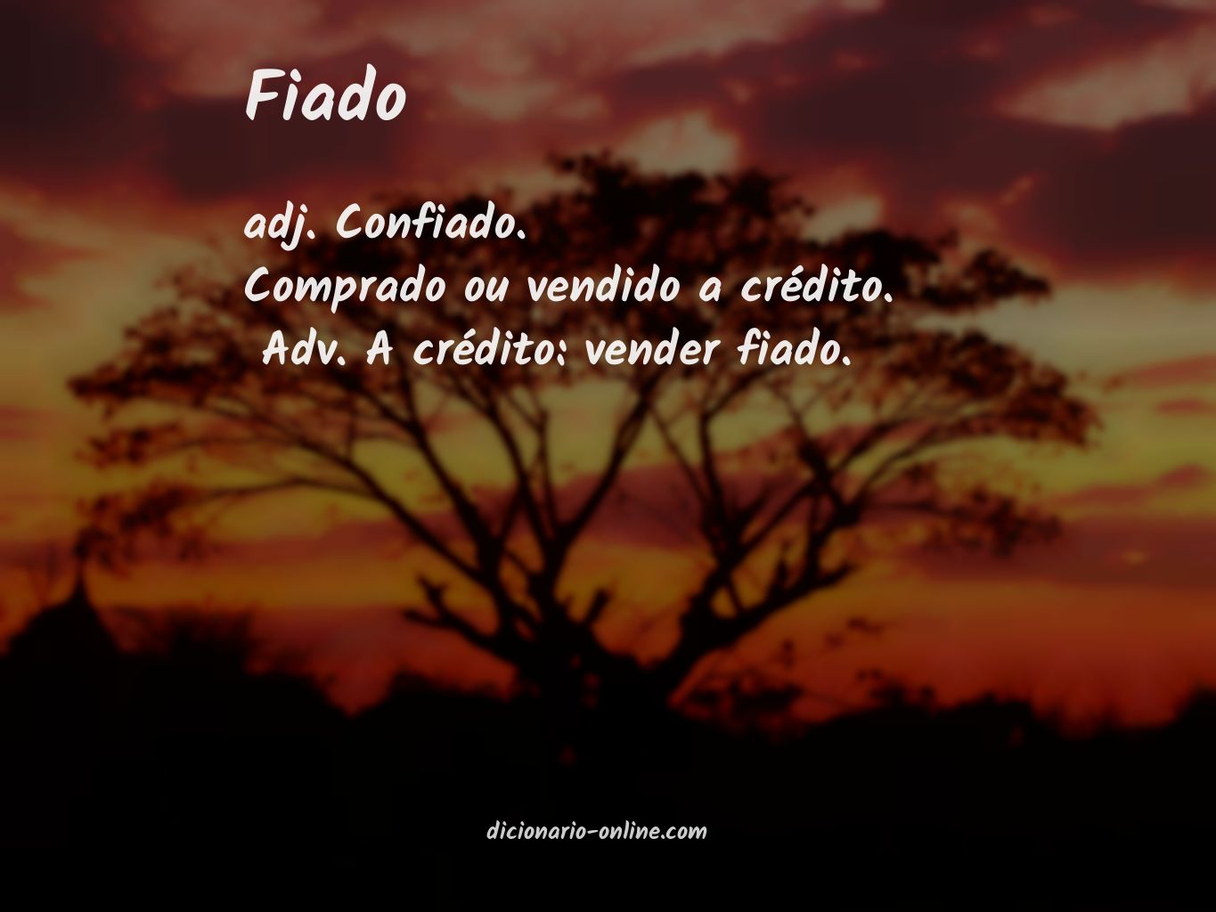 Significado de fiado